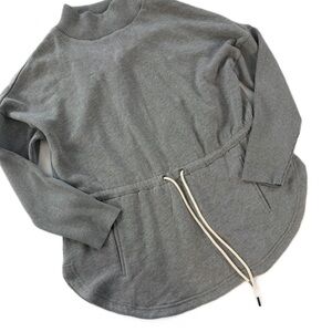Lou & Grey Sweayshirt Womens XL Gray Funnel Neck New